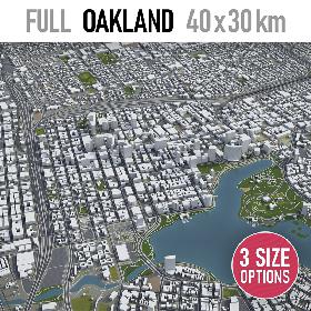 Oakland, CA - city and surroundings model